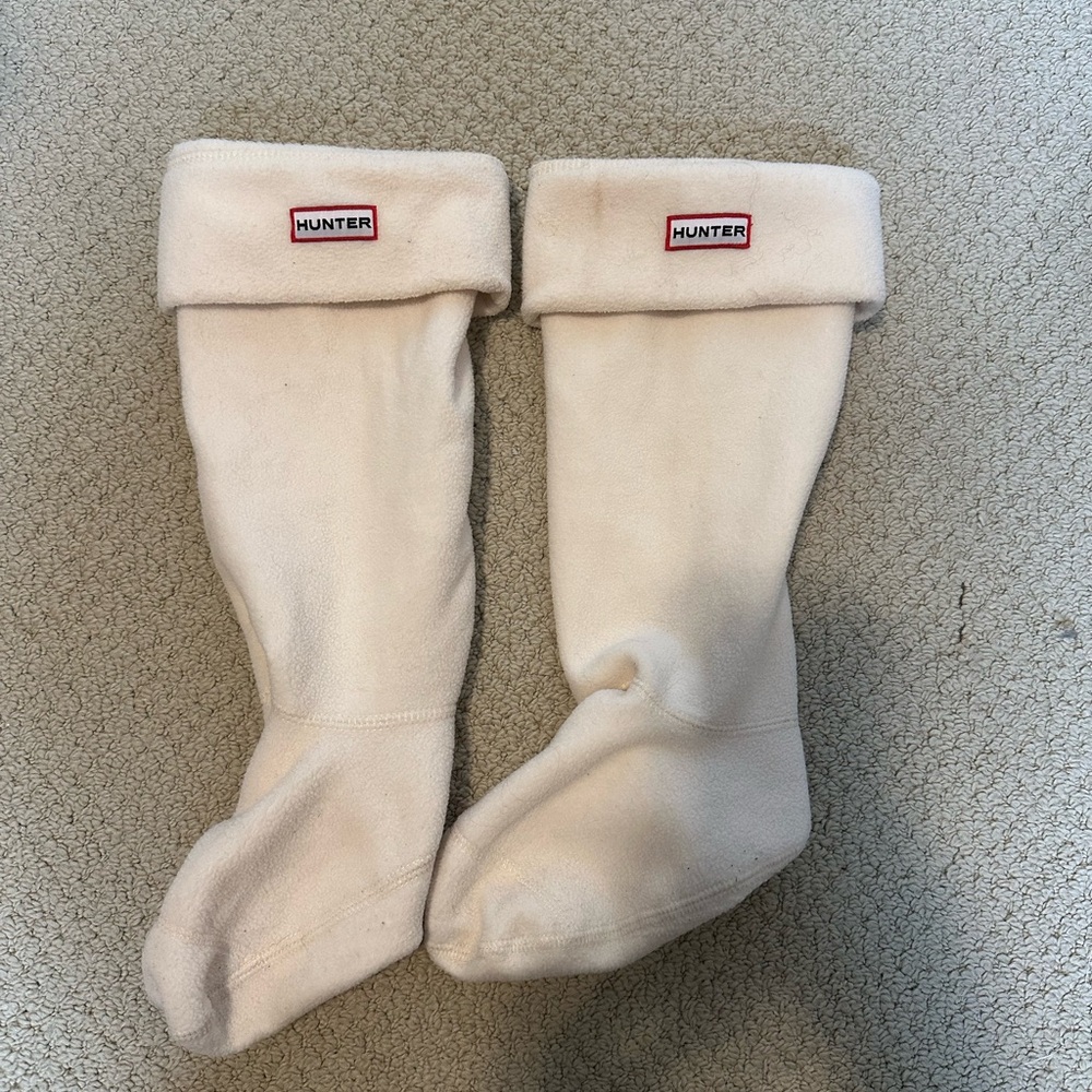 Cream Hunter Boot Socks / Liners, Size M